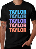 Taylor Repeat Graphic Black T-Shirt