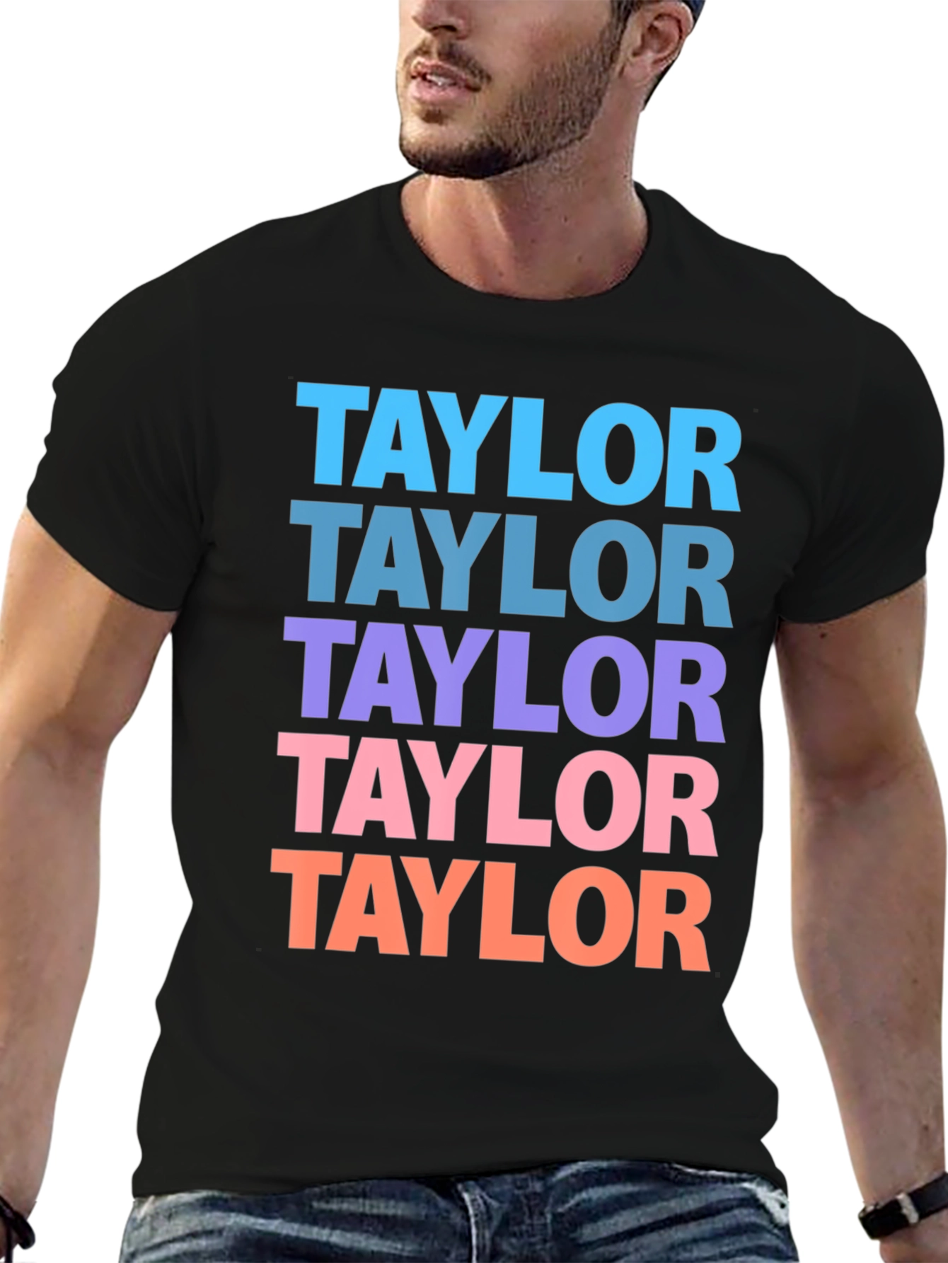 Taylor Repeat Graphic Black T-Shirt