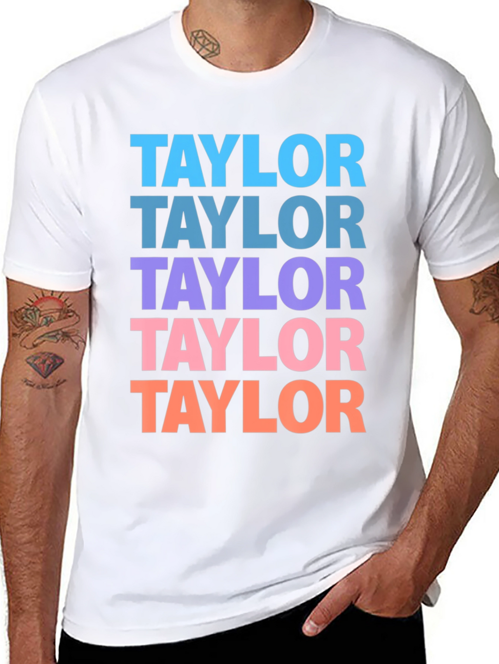 Taylor Repeat Graphic Black T-Shirt