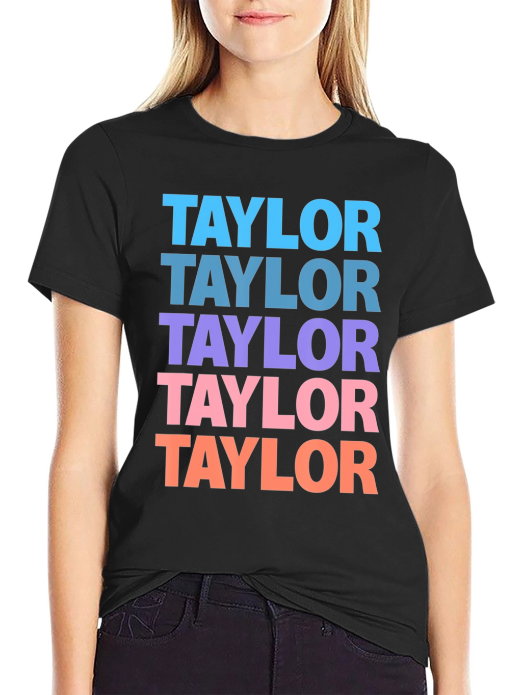 Taylor Repeat Graphic Black T-Shirt