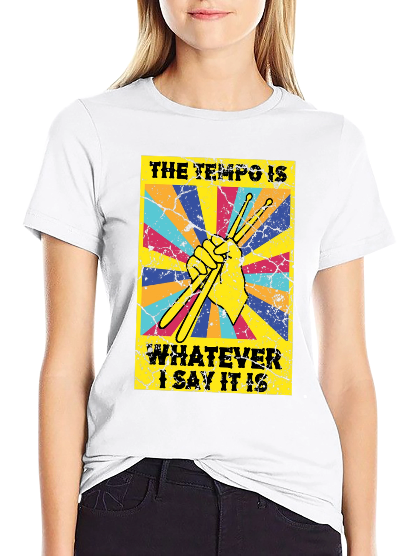 Tempo Drummer T-Shirt - Funny Musician Tee
