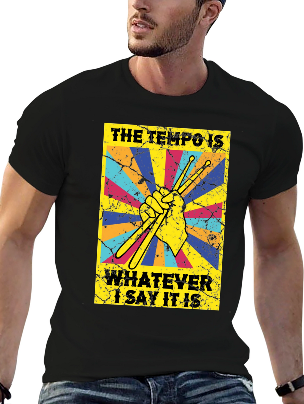 Tempo Drummer T-Shirt - Funny Musician Tee