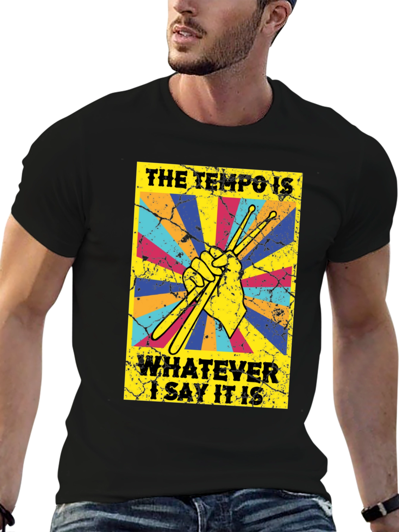Tempo Drummer T-Shirt - Funny Musician Tee