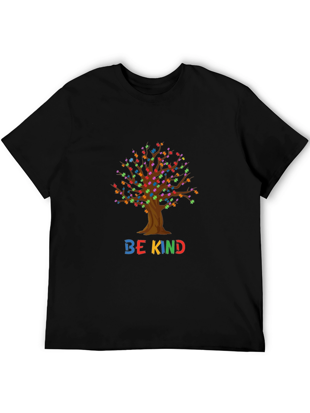 Be Kind Tree Puzzle Piece Graphic T-Shirt