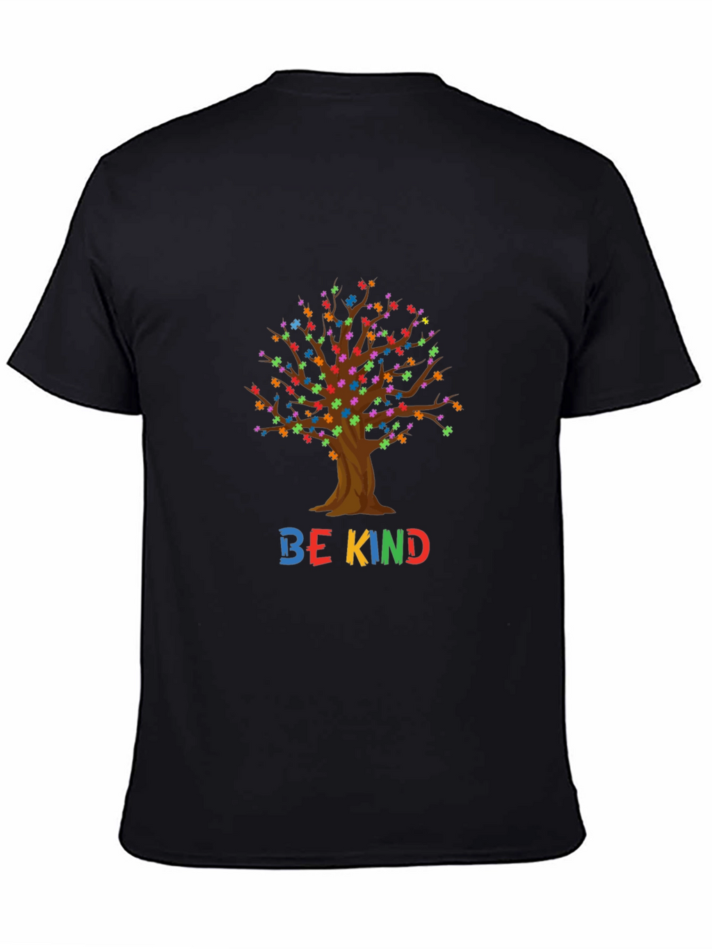 Be Kind Tree Puzzle Piece Graphic T-Shirt