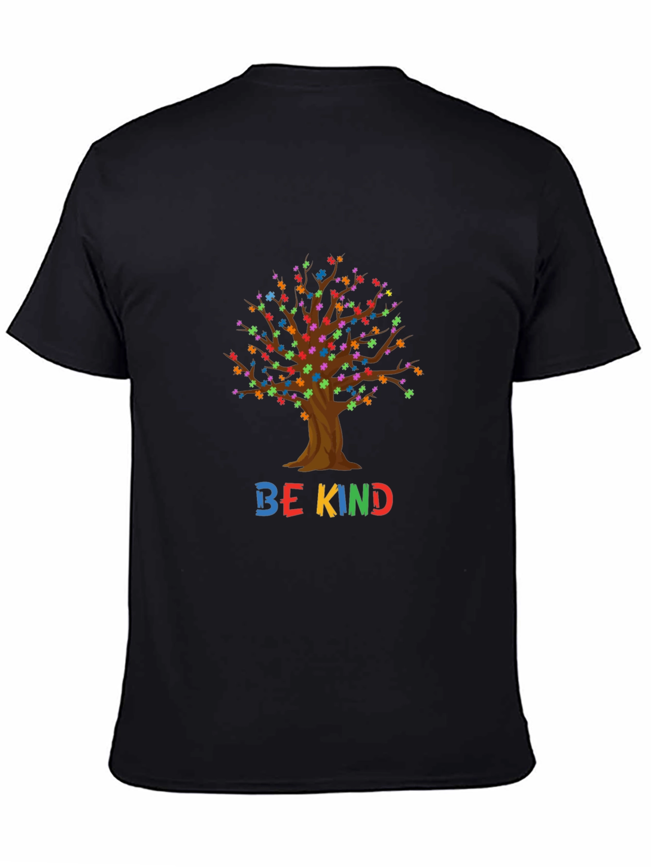 Be Kind Tree Puzzle Piece Graphic T-Shirt