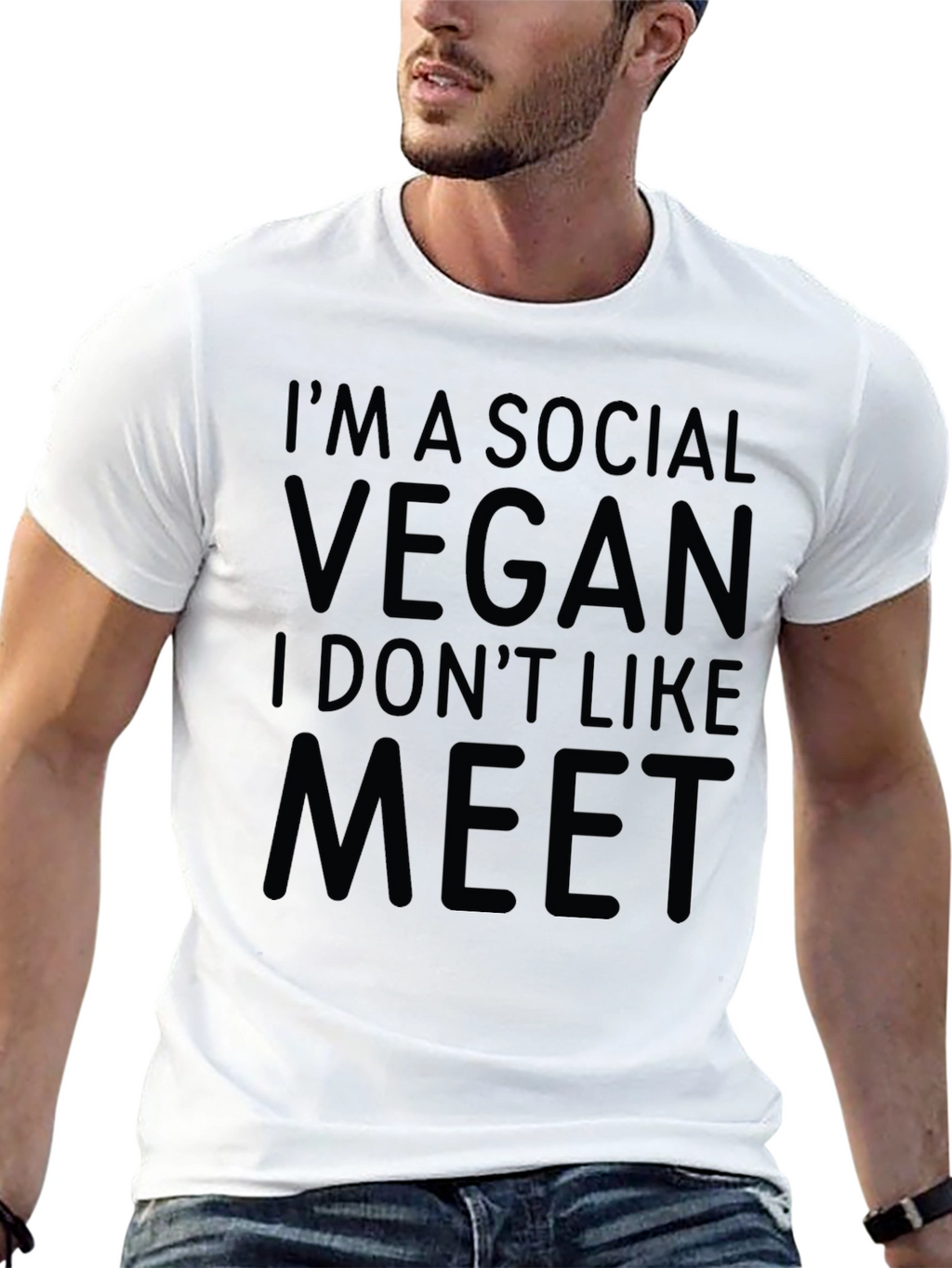 Social Vegan T-Shirt - Funny Veganism Tee