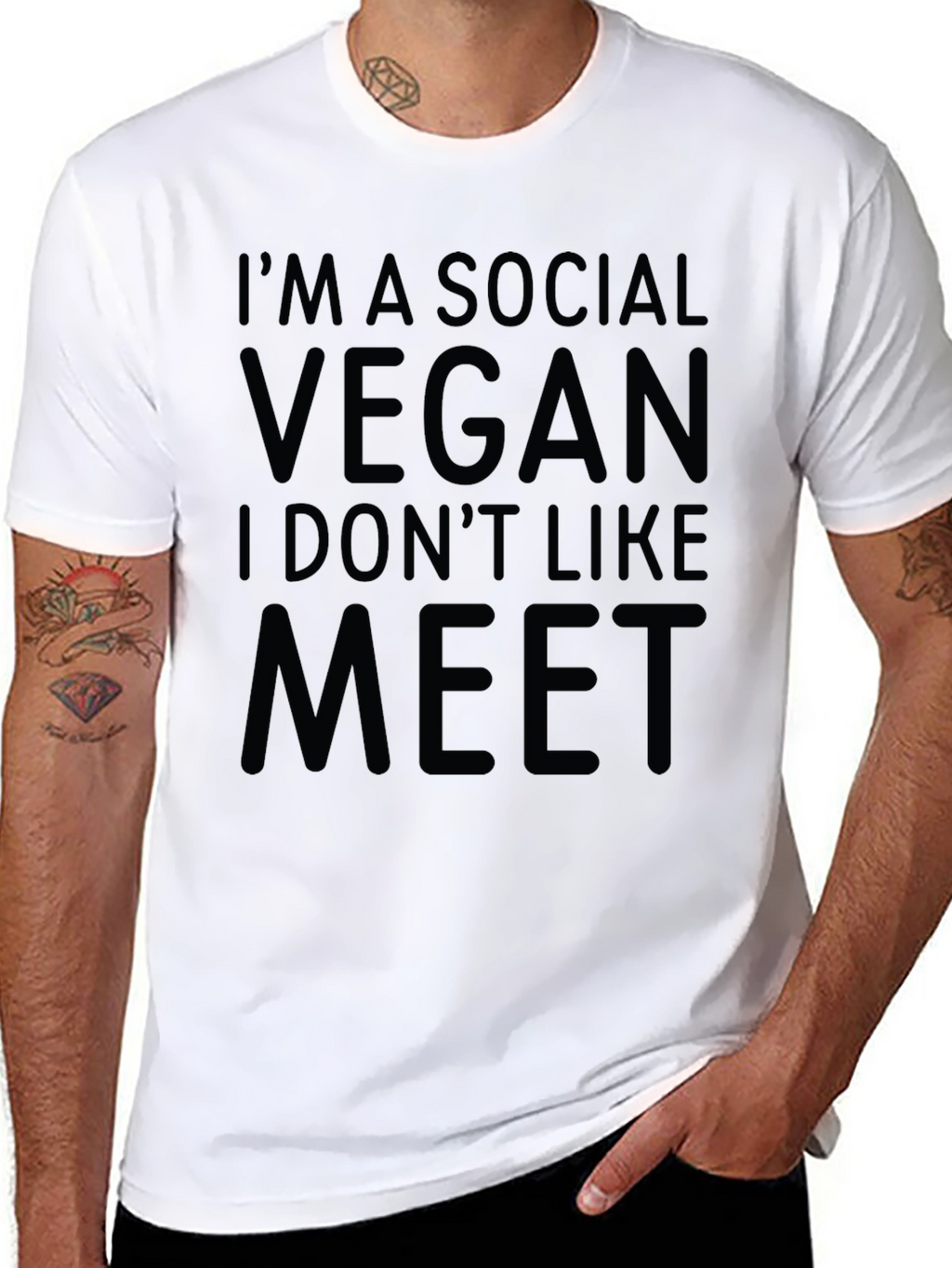 Social Vegan T-Shirt - Funny Veganism Tee