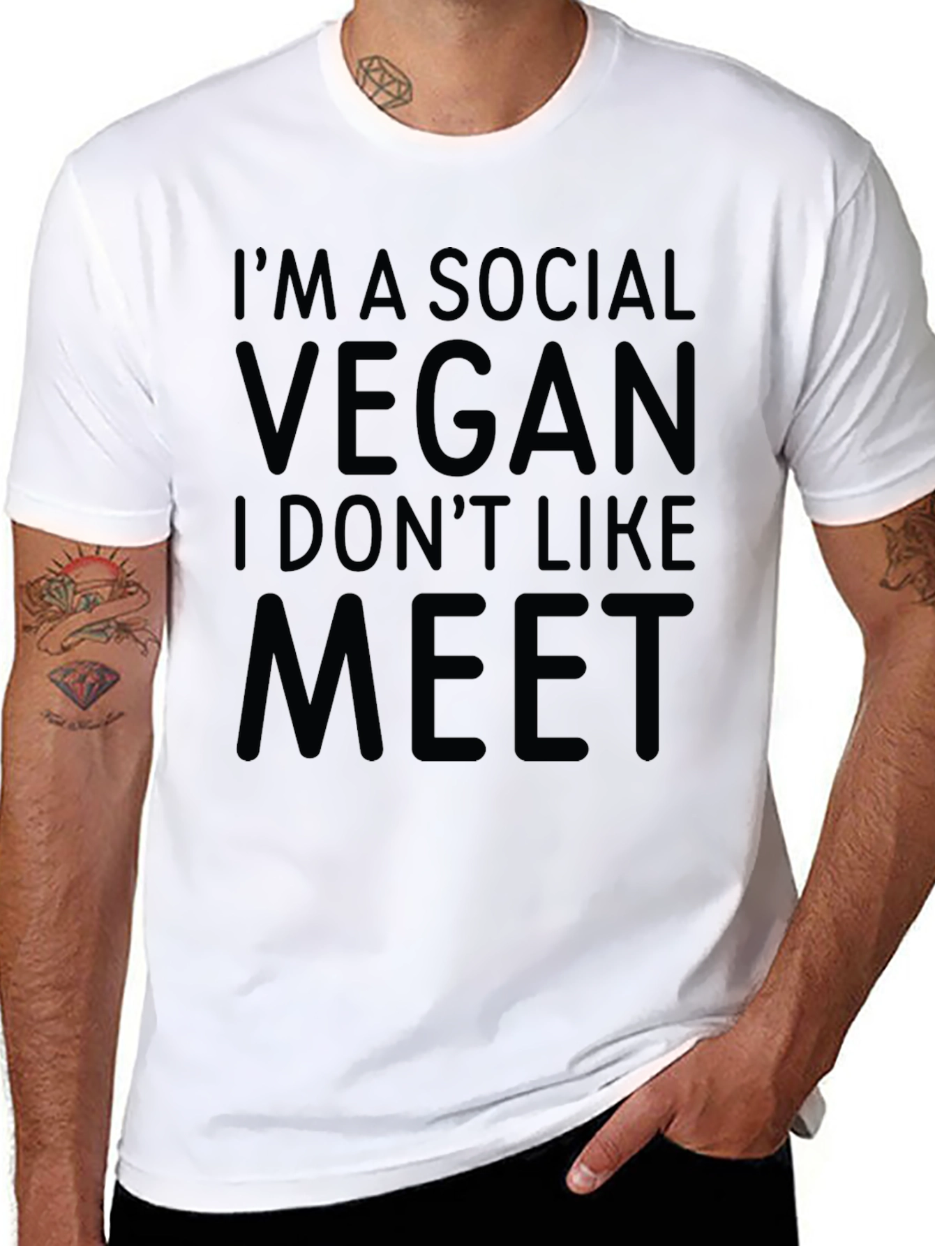 Social Vegan T-Shirt - Funny Veganism Tee