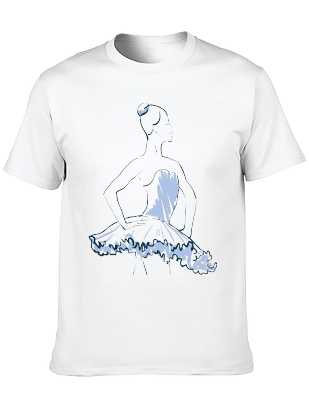 Ballerina Sketch Graphic Tee - Soft Black T-Shirt