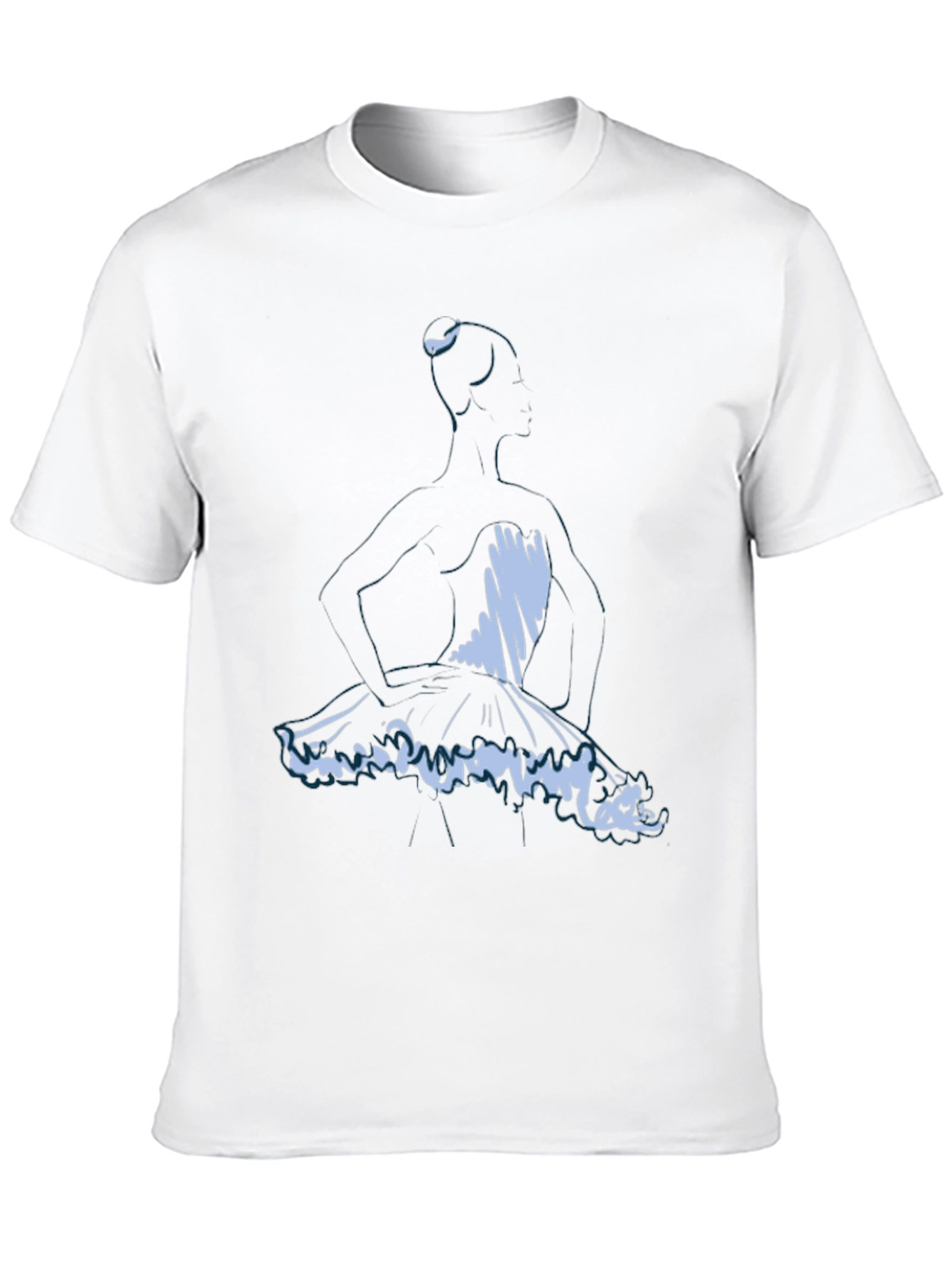 Ballerina Sketch Graphic Tee - Soft Black T-Shirt