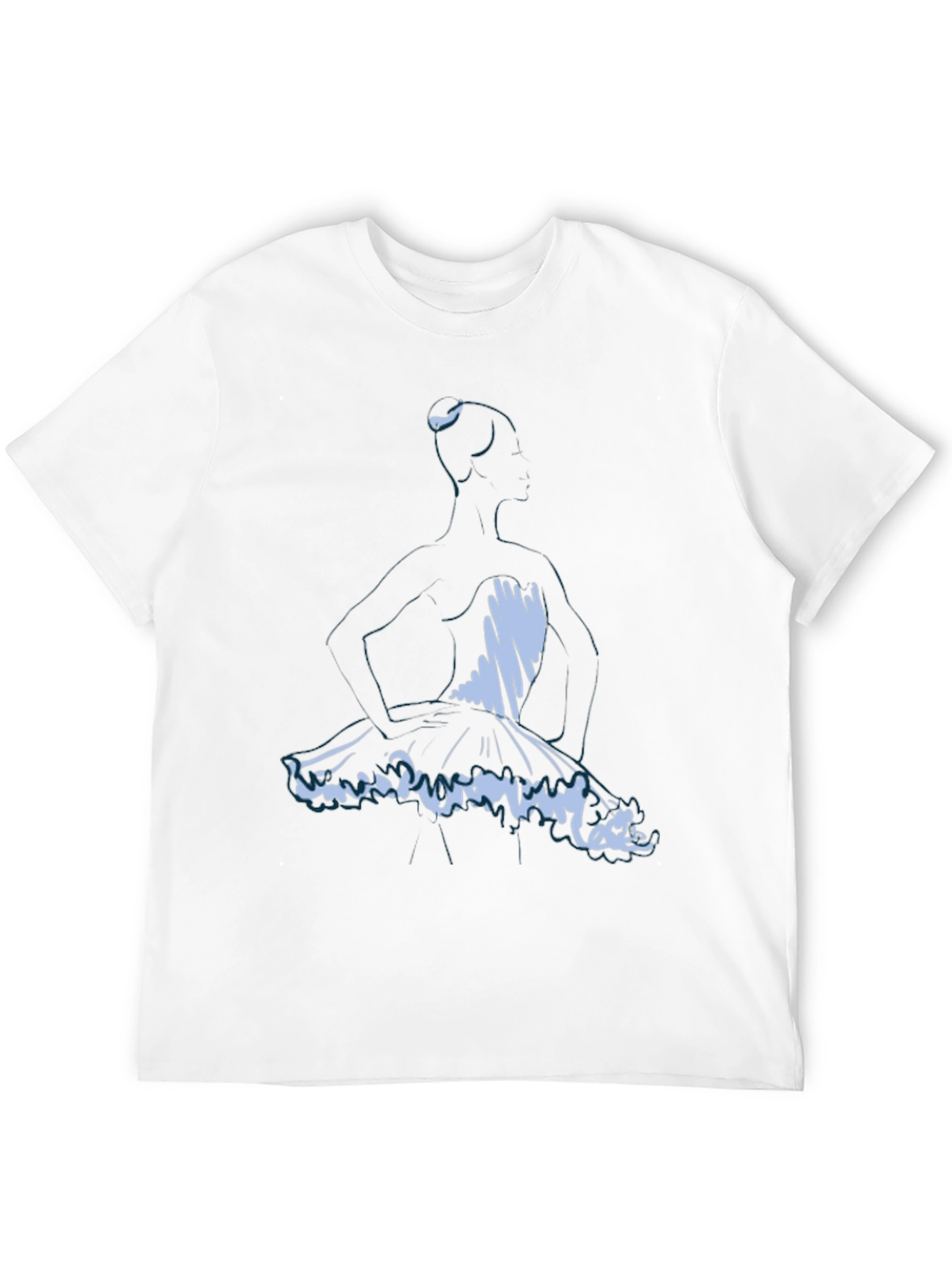 Ballerina Sketch Graphic Tee - Soft Black T-Shirt