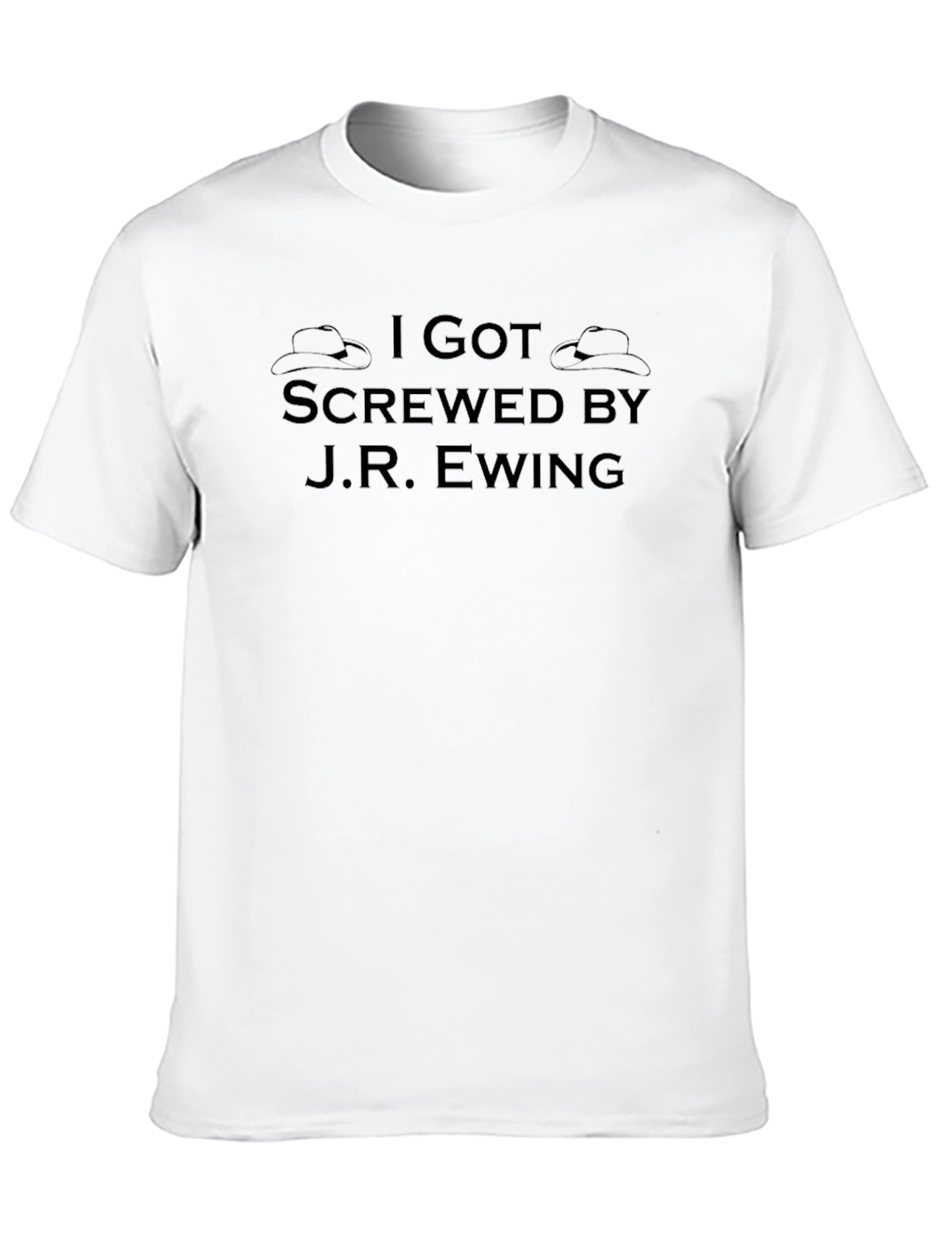 I Got Screwed By J.R. Ewing Black T-Shirt