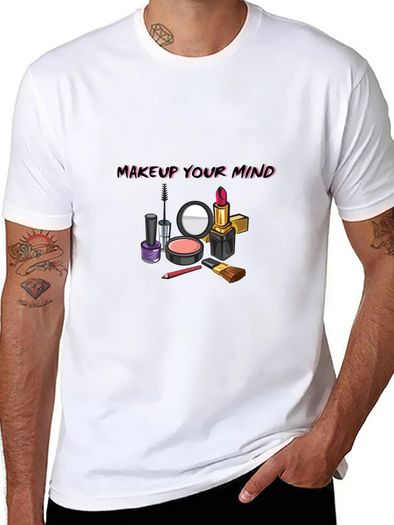 Makeup Your Mind Graphic Tee - Stylish & Trendy
