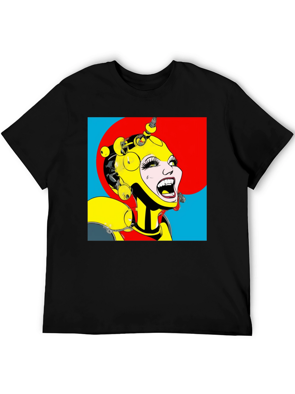 Pop Art Robot Woman Graphic T-Shirt