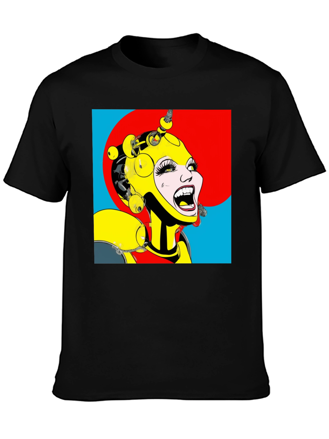 Pop Art Robot Woman Graphic T-Shirt