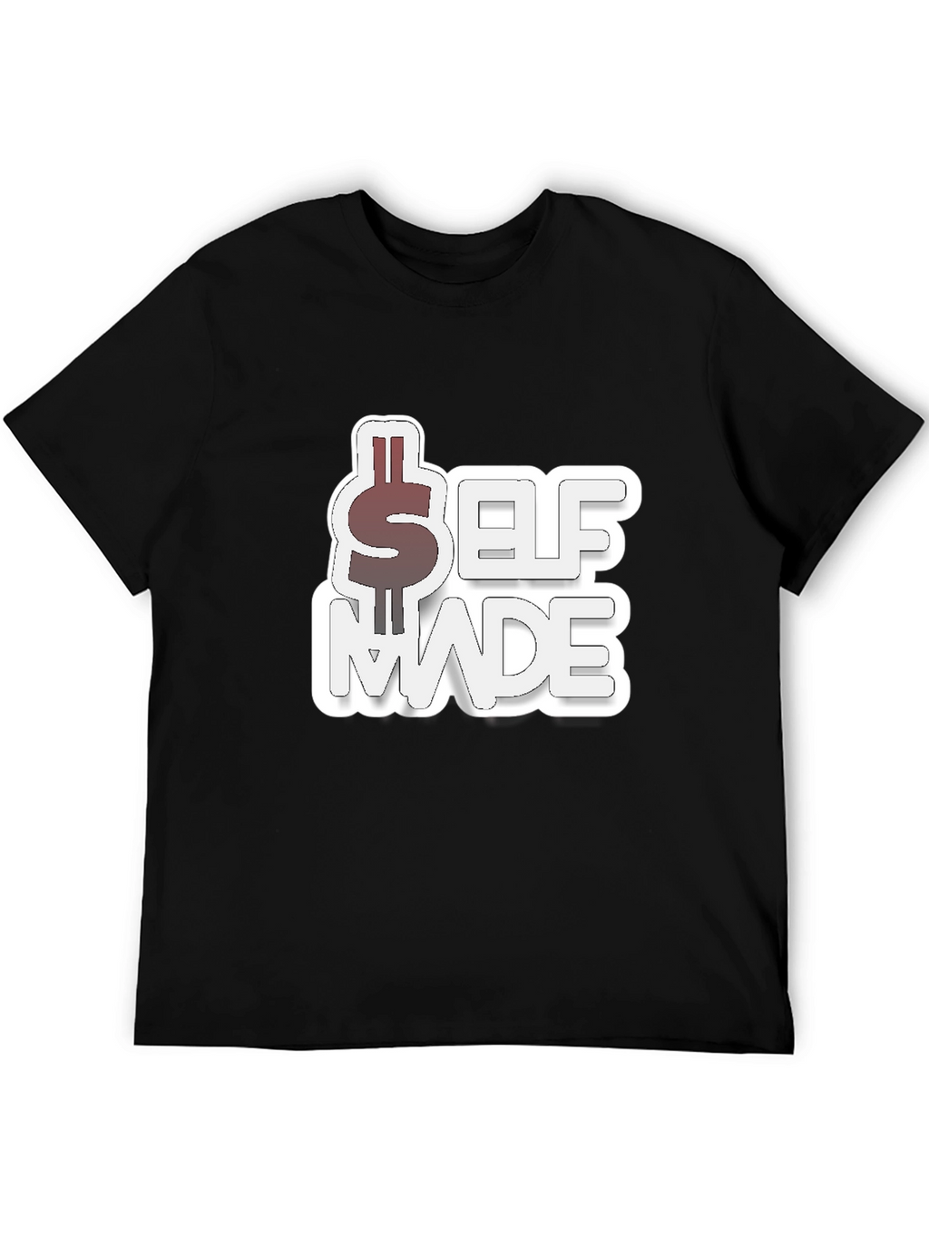 Self Made Black Graphic T-Shirt