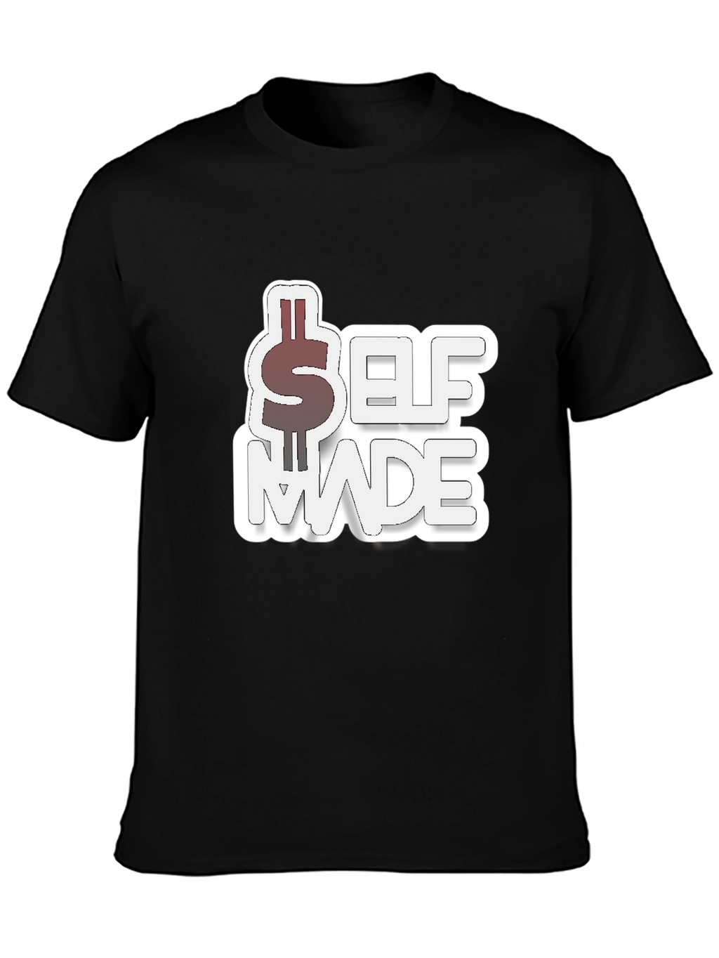Self Made Black Graphic T-Shirt