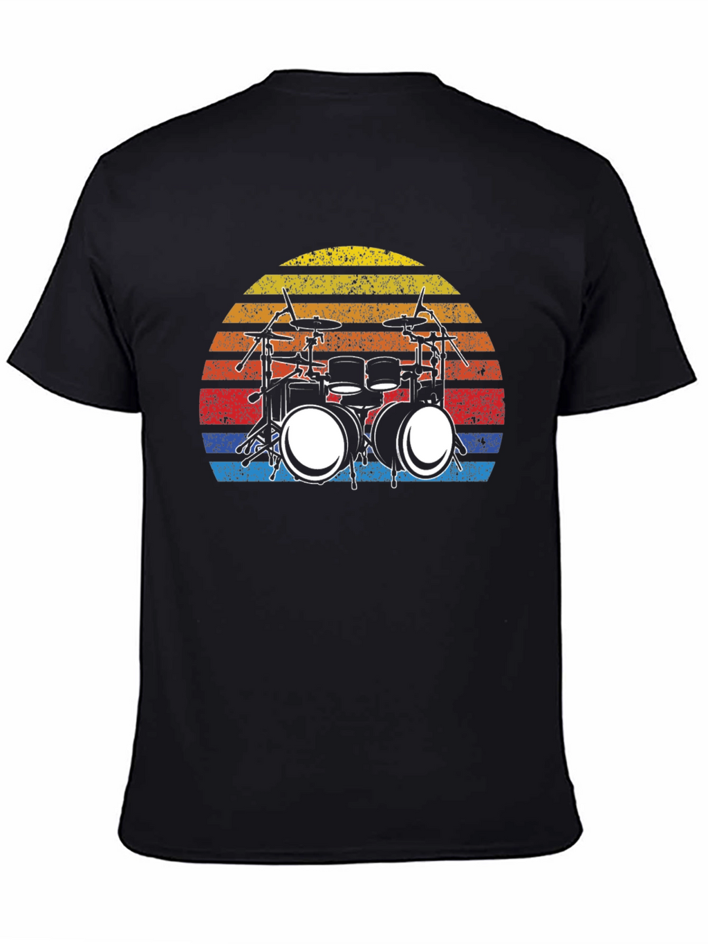 Drum Set Sunset Graphic T-Shirt
