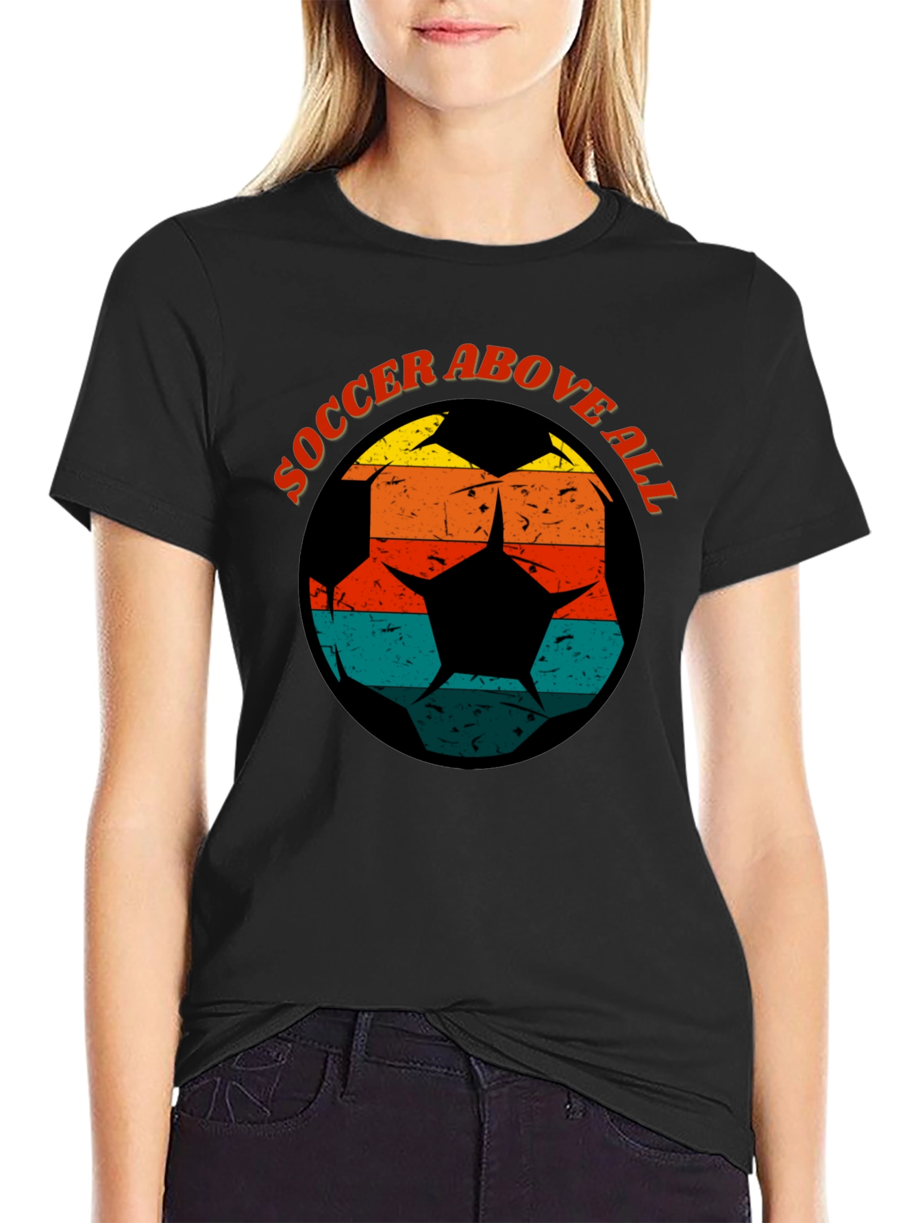 Soccer Above All Graphic Tee - Retro Design