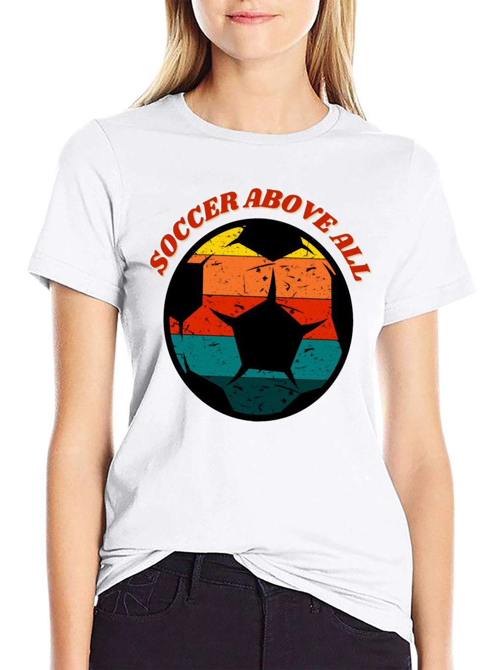 Soccer Above All Graphic Tee - Retro Design