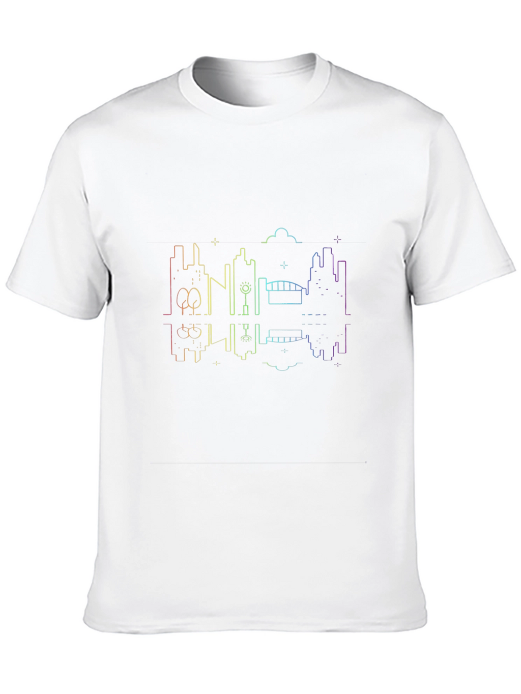 Cityscape Reflective T-Shirt - Modern Graphic Tee