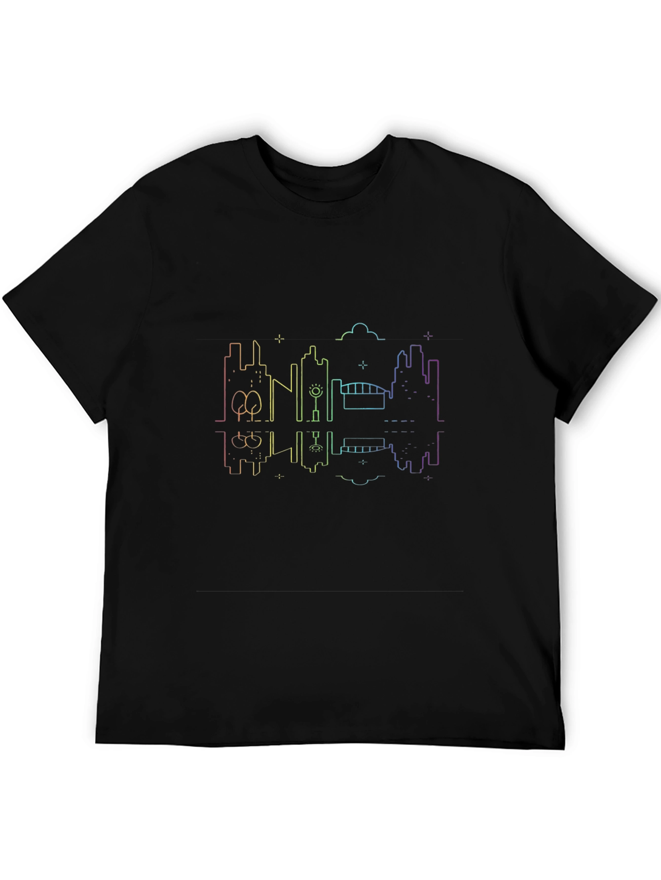 Cityscape Reflective T-Shirt - Modern Graphic Tee