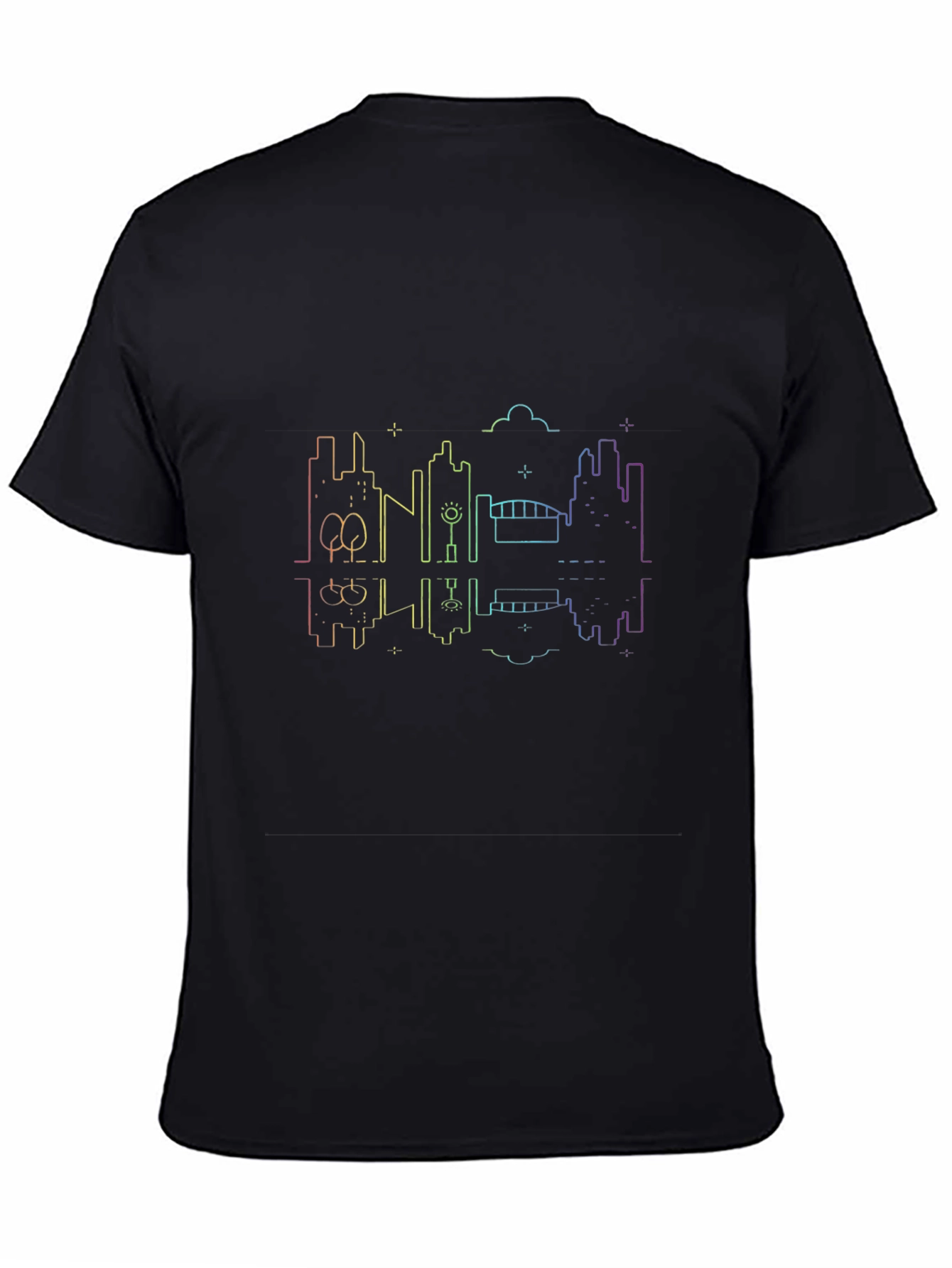 Cityscape Reflective T-Shirt - Modern Graphic Tee