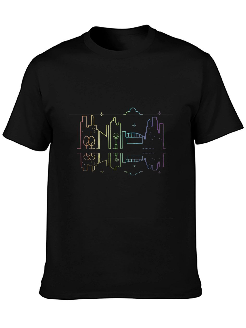Cityscape Reflective T-Shirt - Modern Graphic Tee