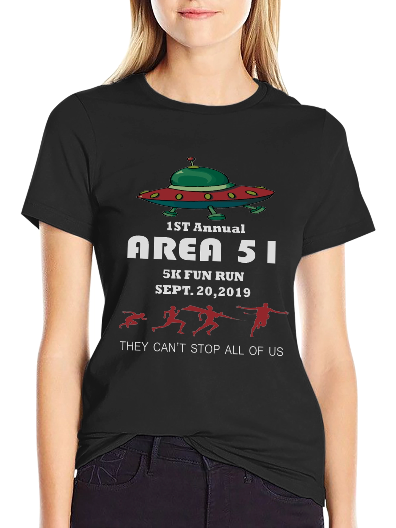 Area 51 Fun Run Black T-Shirt
