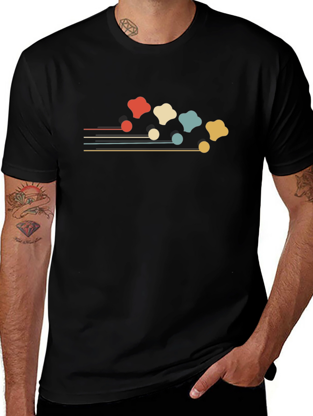 Retro Paint Splatter Graphic T-Shirt