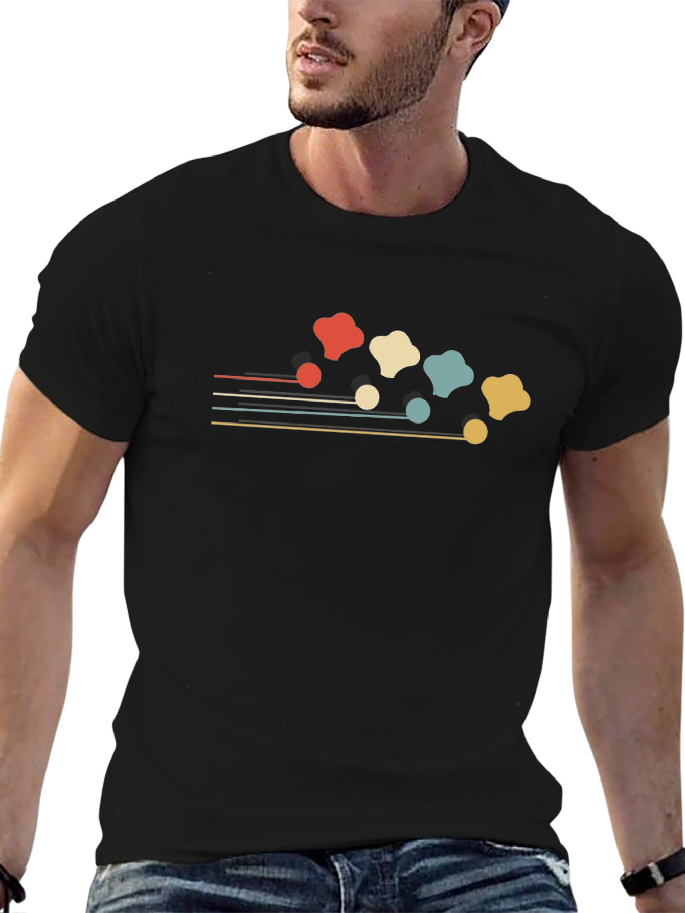 Retro Paint Splatter Graphic T-Shirt