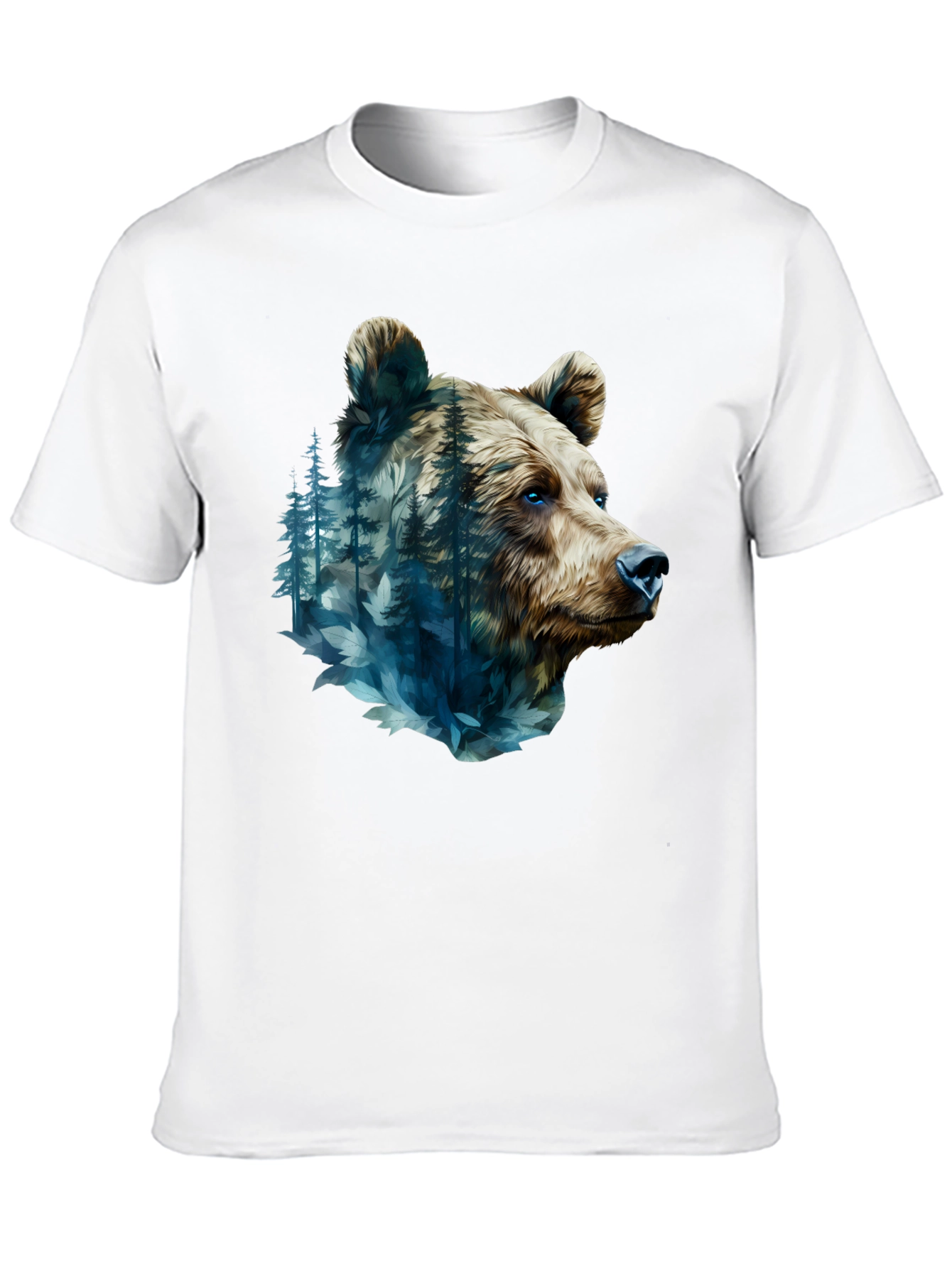 Bear Forest Graphic Black T-Shirt