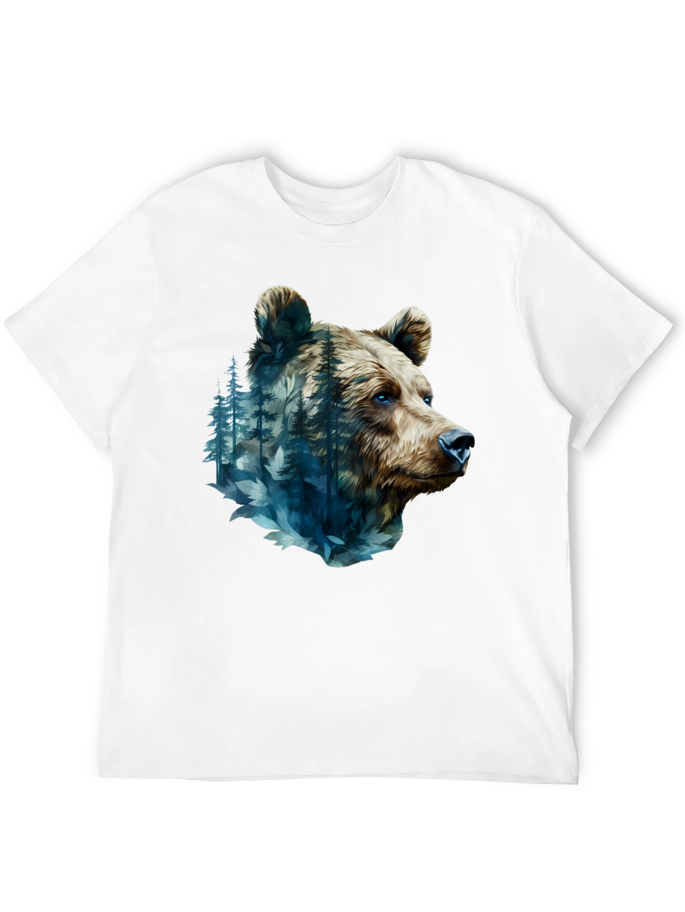 Bear Forest Graphic Black T-Shirt