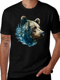 Bear Forest Graphic Black T-Shirt