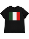 Italy Flag Graphic Tee - Black