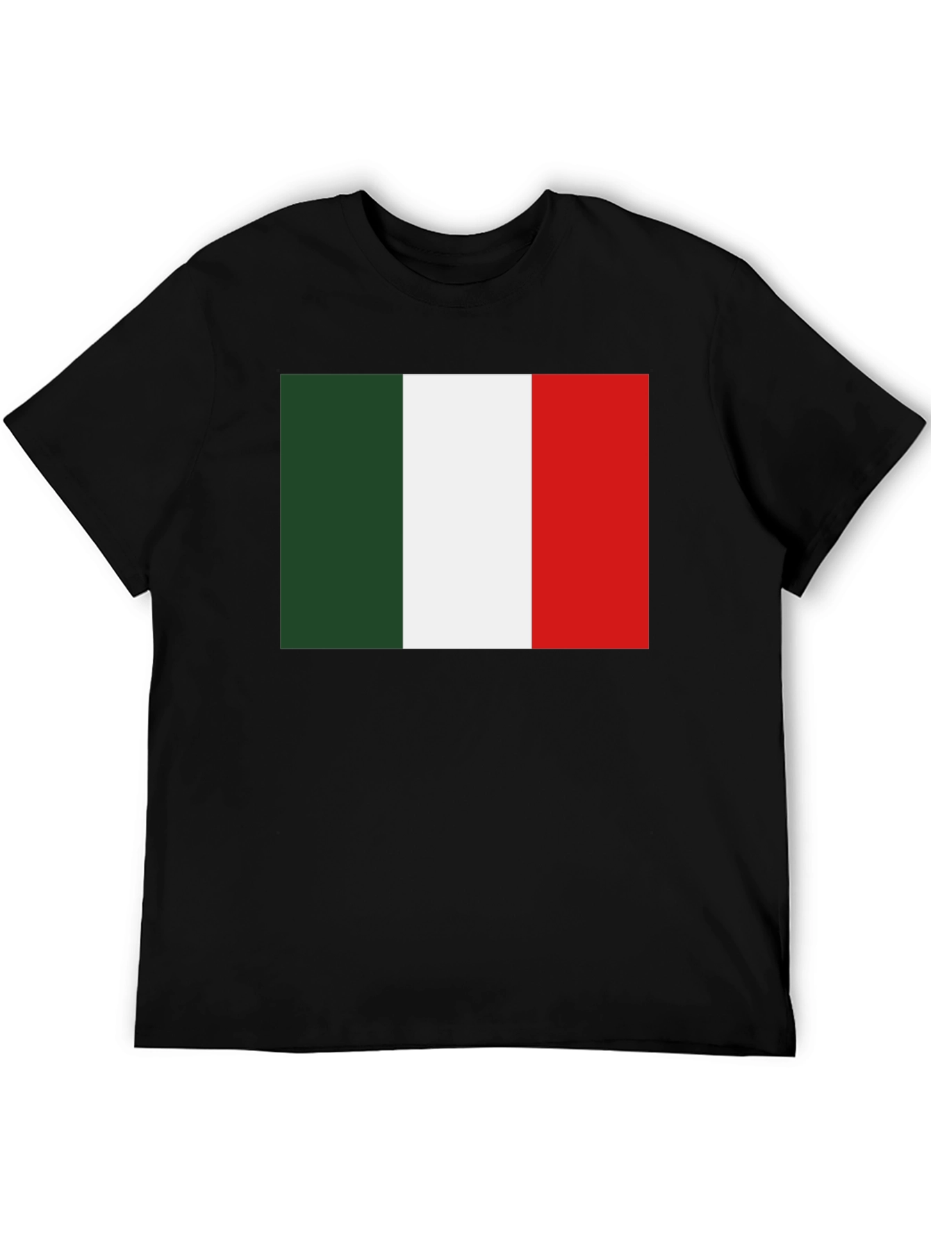 Italy Flag Graphic Tee - Black