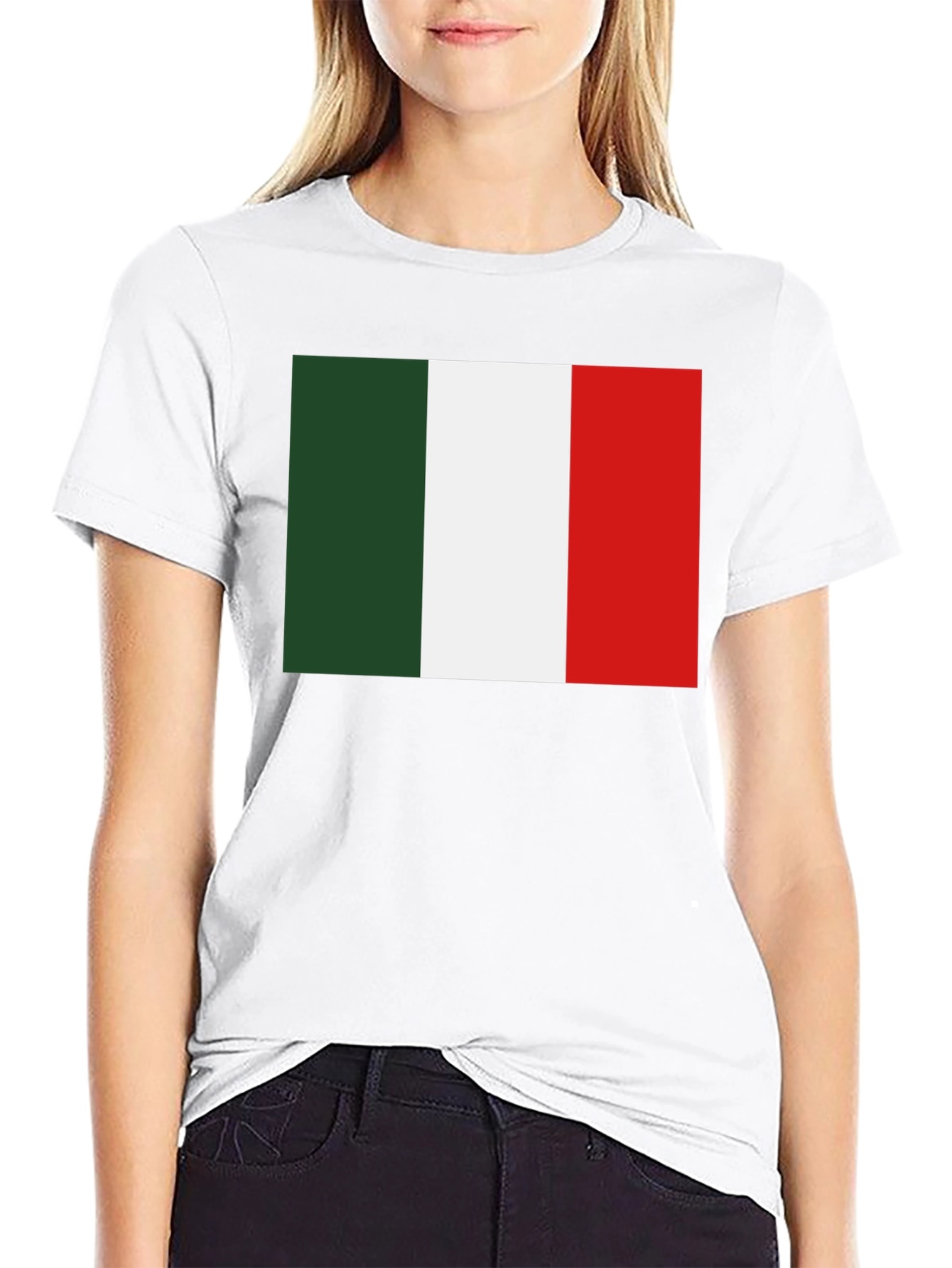 Italy Flag Graphic Tee - Black