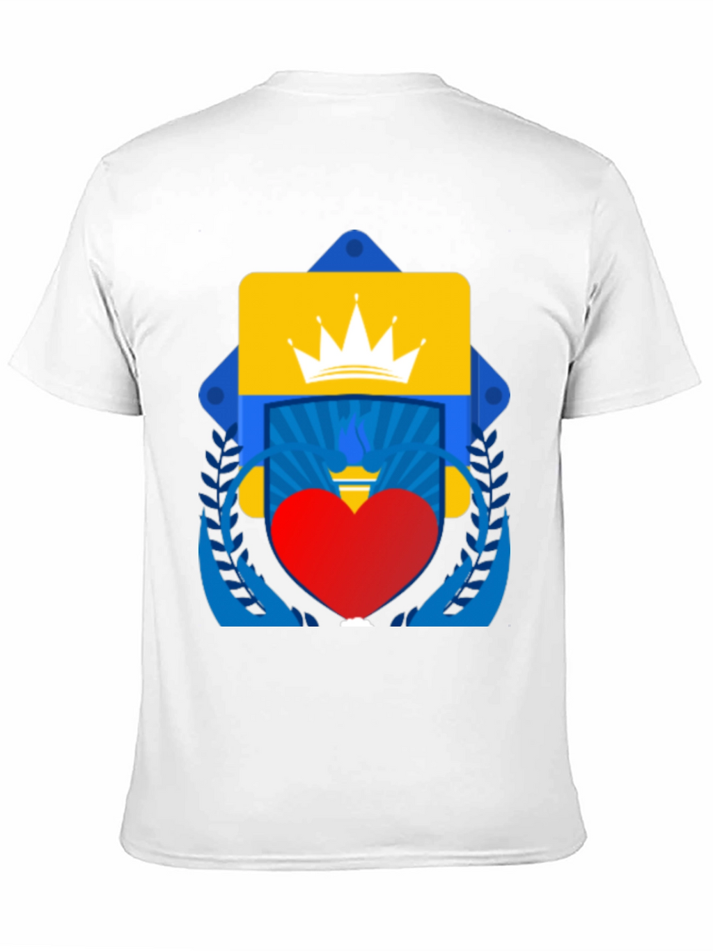 Graphic Tee: Crown Heart and Shield Design