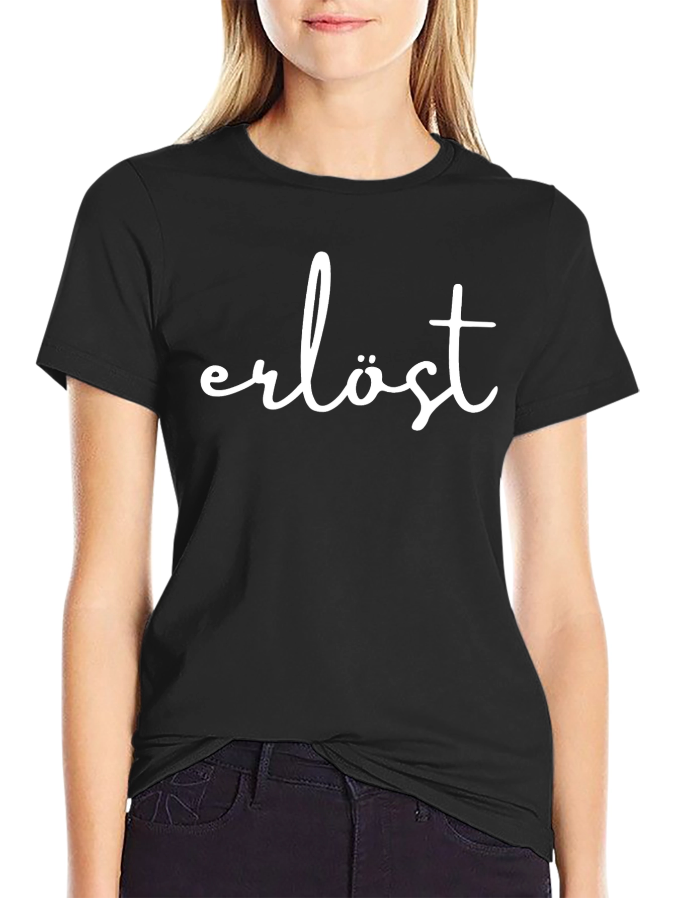 Erlöst Graphic Tee - Black Cotton Comfort