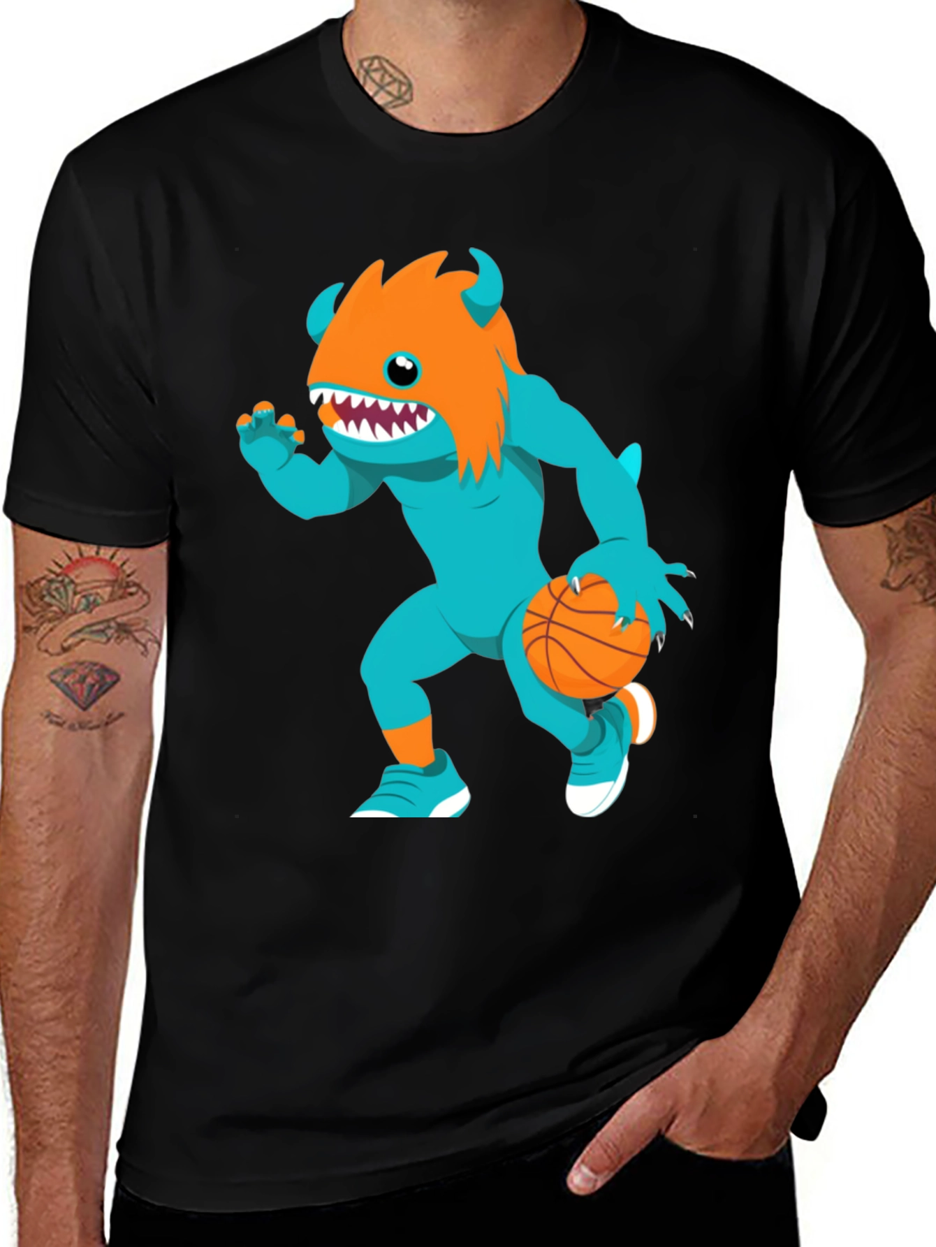 Monster Basketball Graphic T-Shirt