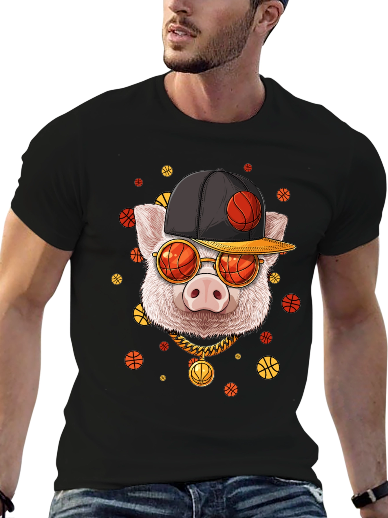 Basketball Pig Graphic Tee