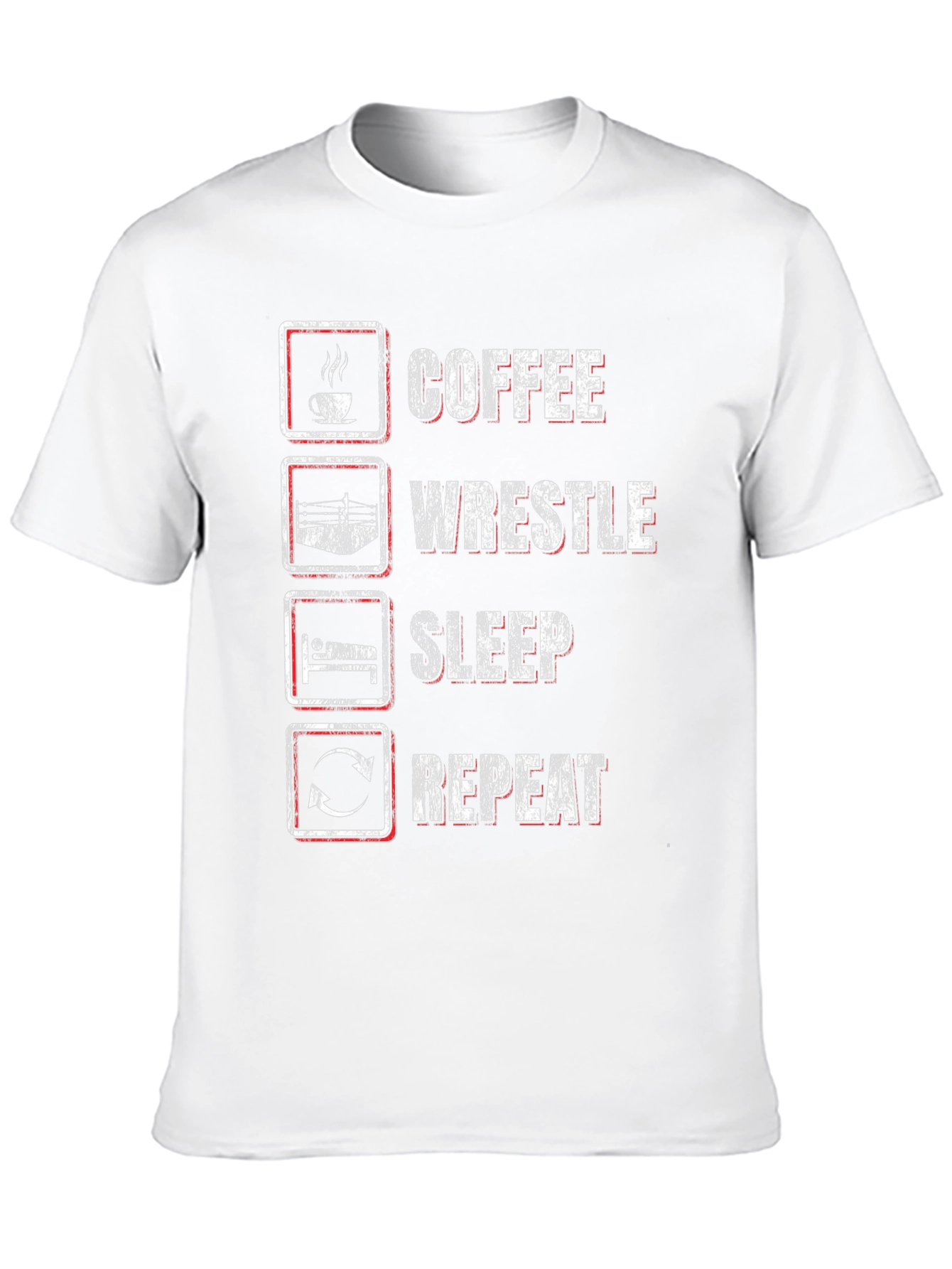 Coffee Wrestle Sleep Repeat Graphic Tee
