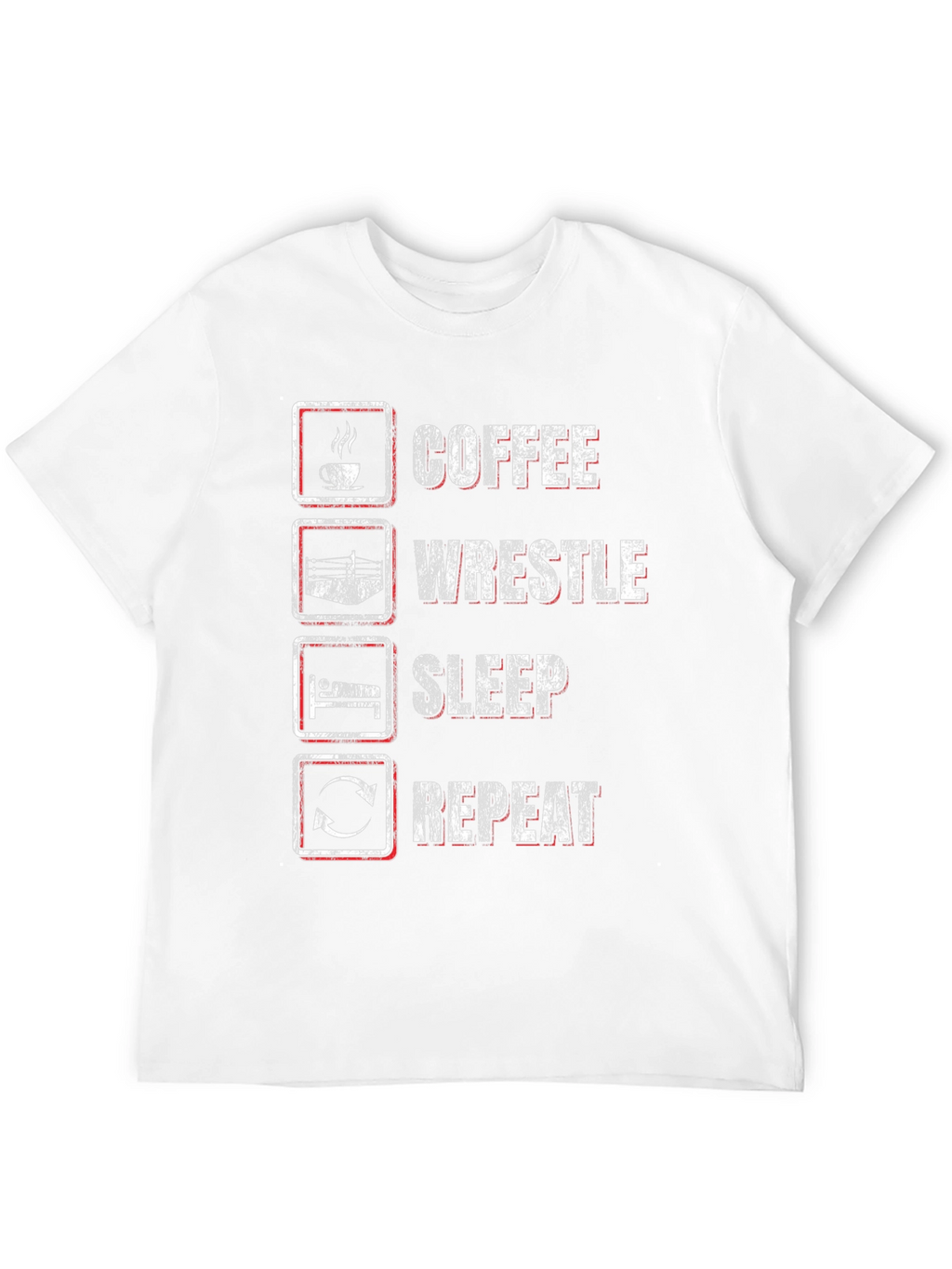 Coffee Wrestle Sleep Repeat Graphic Tee