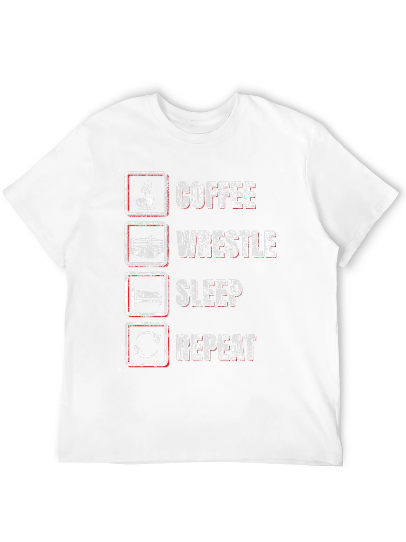 Coffee Wrestle Sleep Repeat Graphic Tee