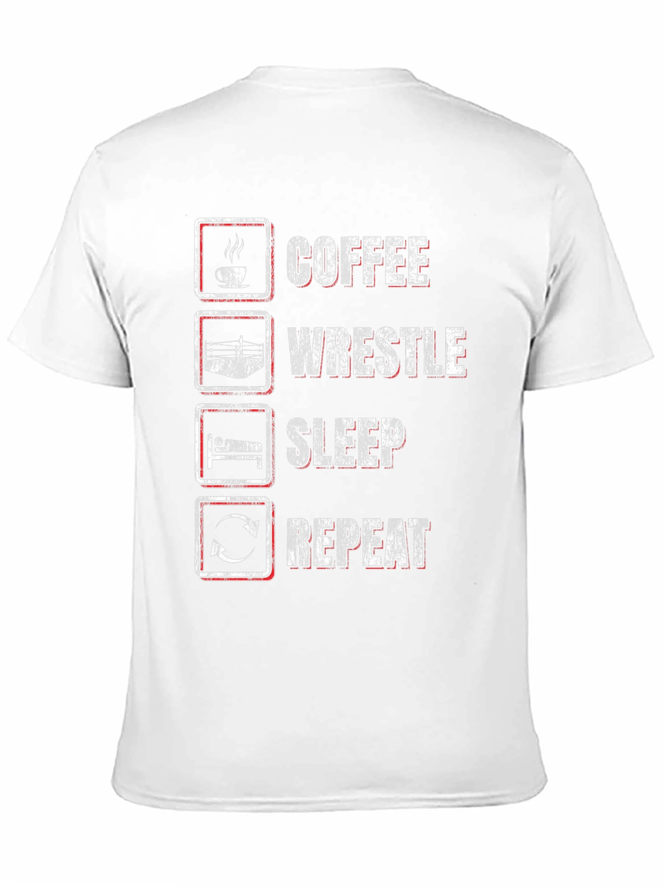Coffee Wrestle Sleep Repeat Graphic Tee
