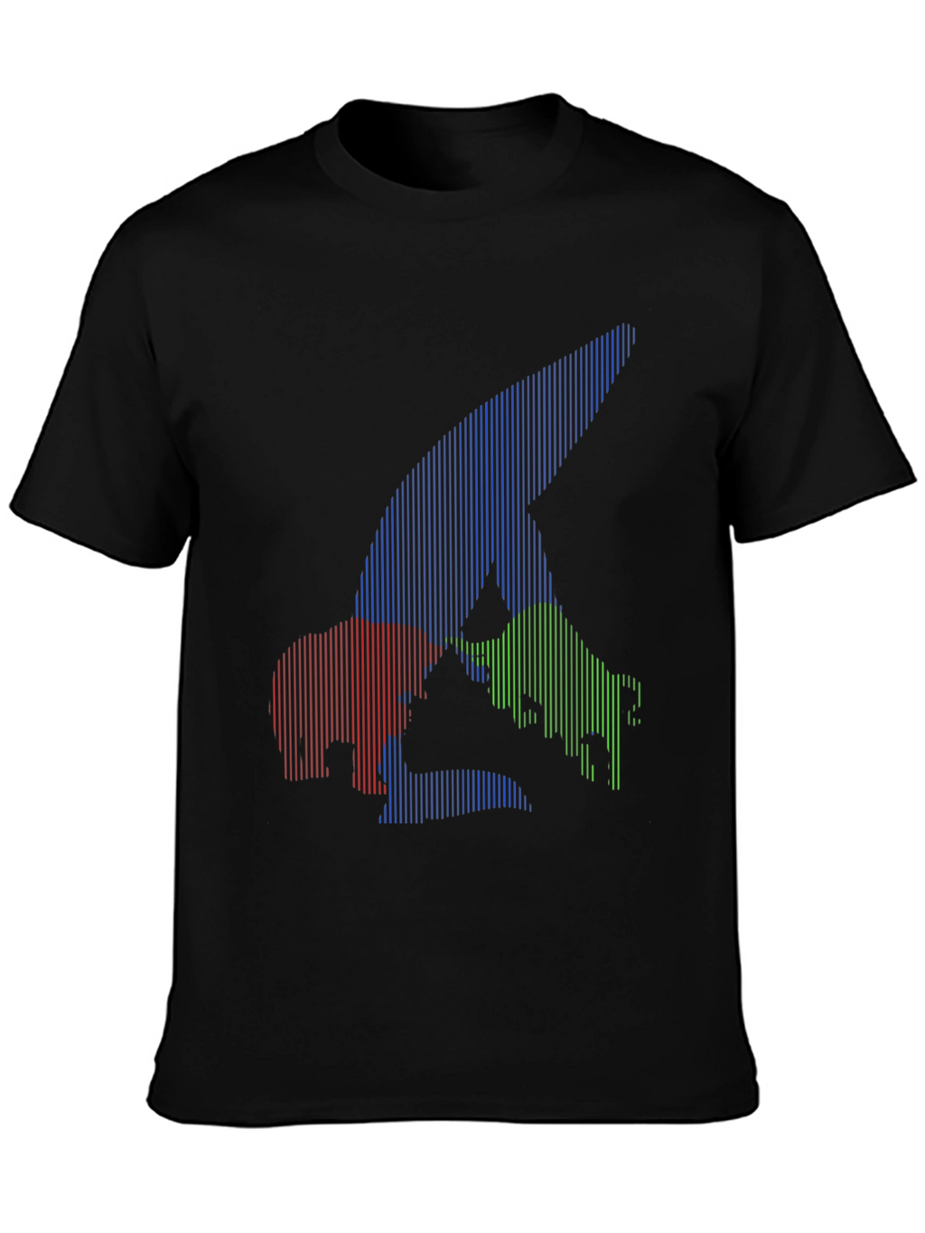 Bull Bear Shark Tee - Unique Striped Graphic