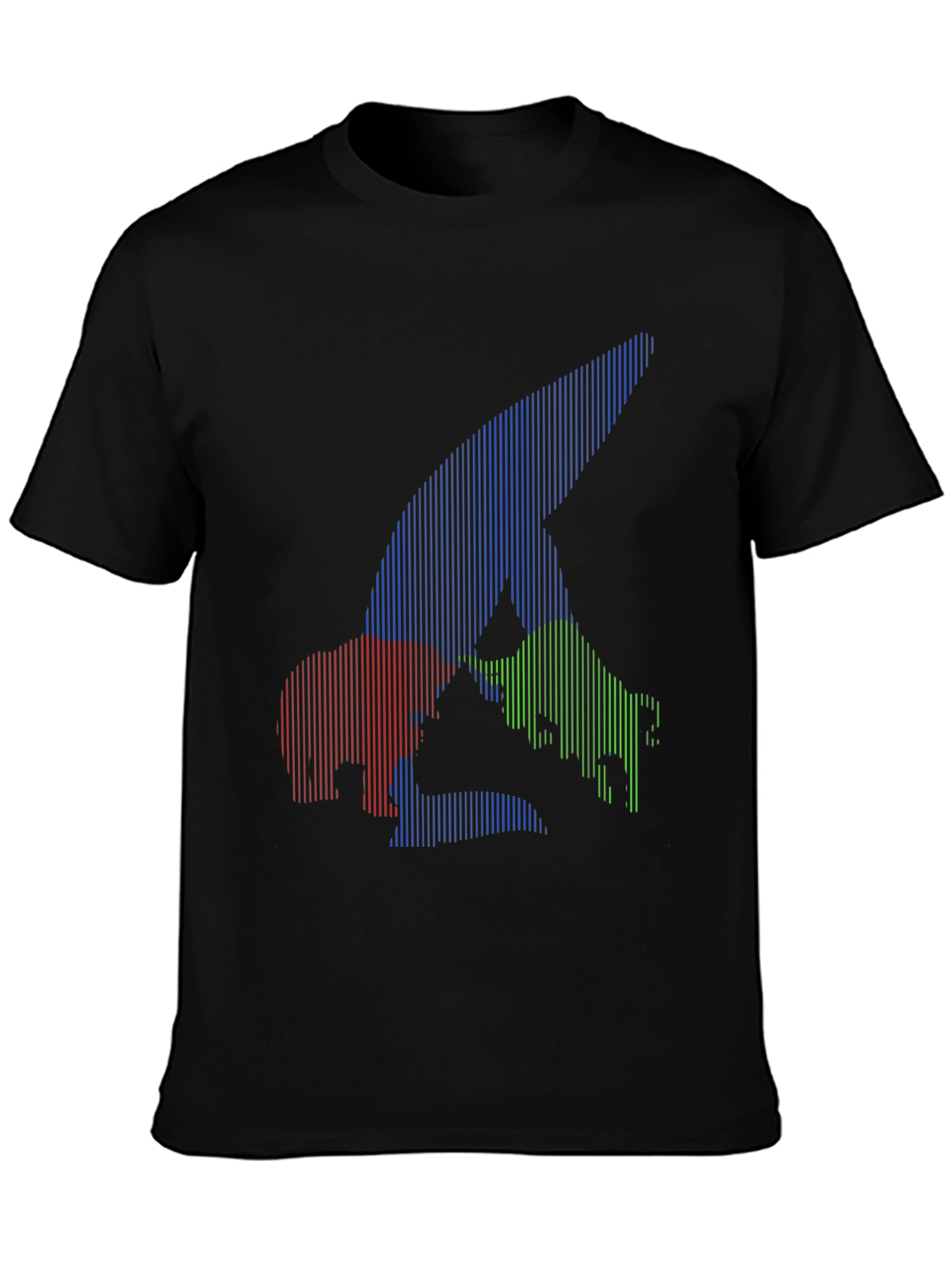 Bull Bear Shark Tee - Unique Striped Graphic