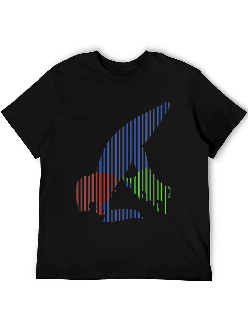 Bull Bear Shark Tee - Unique Striped Graphic