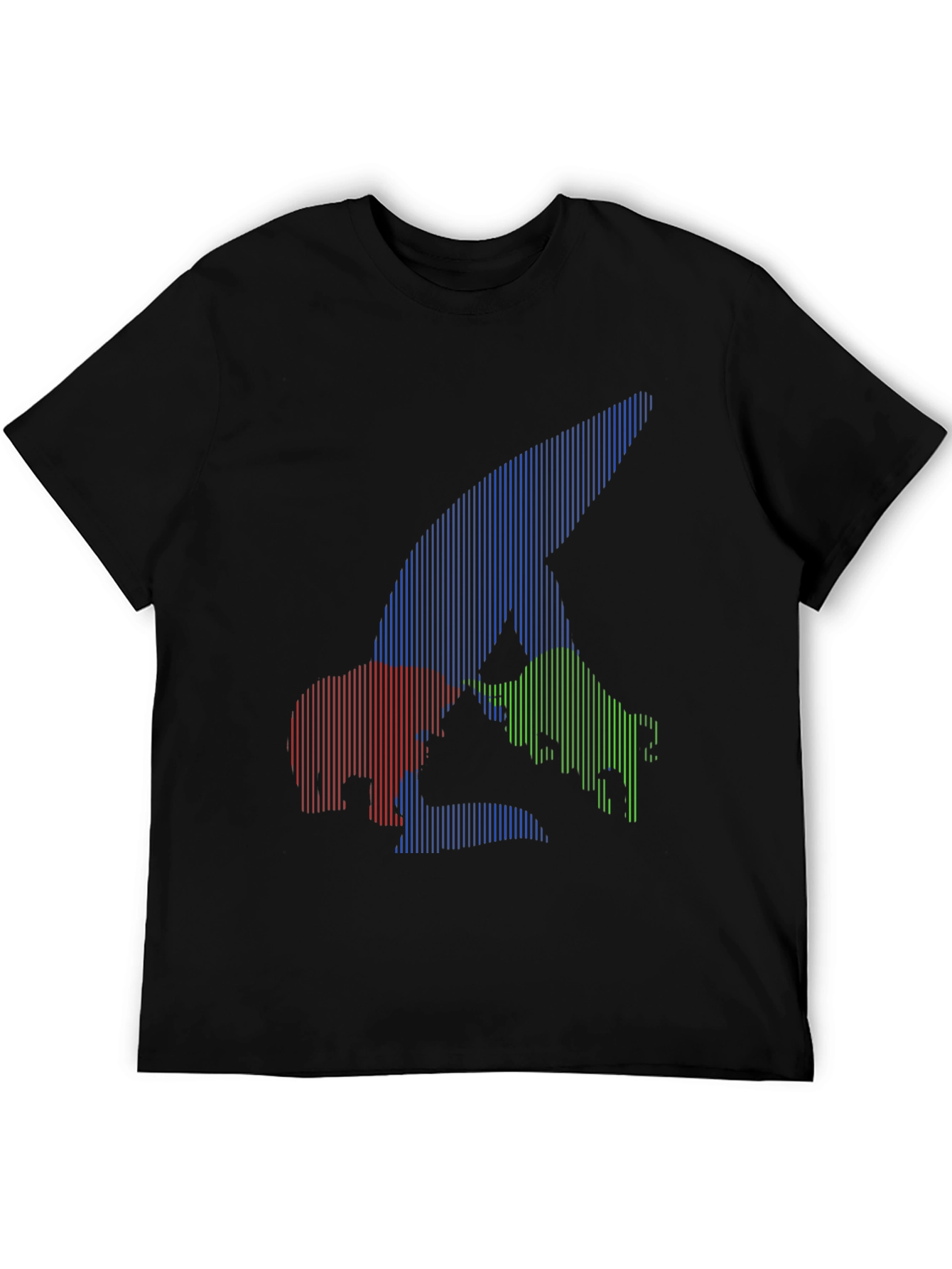 Bull Bear Shark Tee - Unique Striped Graphic